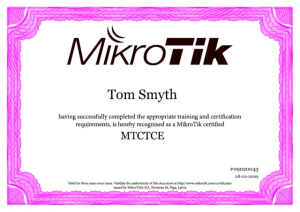 MikroTik Certified Traffic Control Engineer Certificate