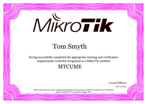MikroTik Certified UserManager Engineer Certificate