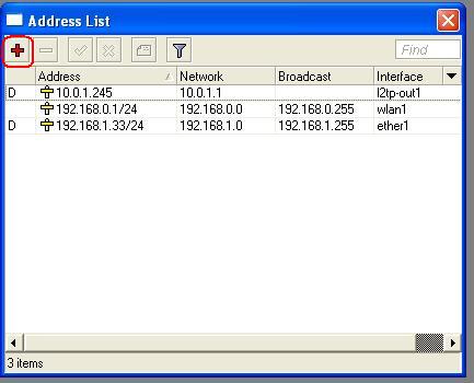 winbox IP address List Dialog