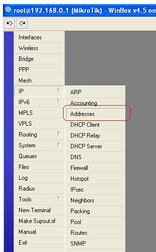 Winbox IP address