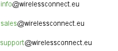 Wireless Connect email addresses